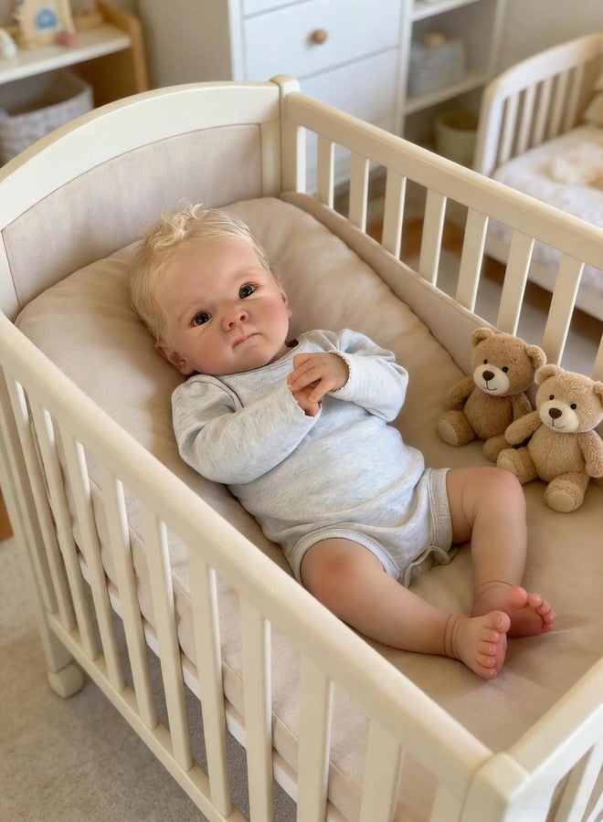 Zero Pam Reborn Baby Dolls Boy Silicone Full Body with Hair, 20 Inch Realistic Boy Baby Doll, Lifelike Newborn Babys Dolls with Hair, Anatomically Correct Real Life Reborn Babies Doll for Kids 3+ - Image 1
